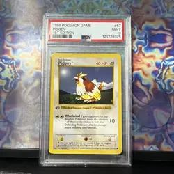 Pidgey Pokemon Base Set PSA 9 MINT 1999 - Image 1