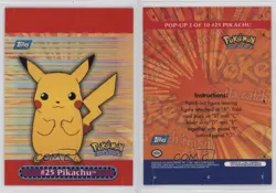 Pikachu Topps Chrome Pokemon TV Animation Edition Pop-Up #2 2000 - Image 3