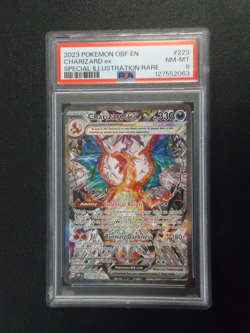 2023 POKEMON Charizard EX 223/197 Obsidian Flames SIR PSA NM-MT 8 - Image 1
