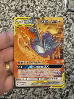 Pokemon TCG Moltres Zapdos Articuno GX 44/68-HIDDEN Fates Ultra Rare NM - Image 1