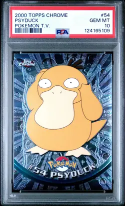 2000 TOPPS CHROME POKEMON T.V. #54 PSYDUCK PSA 10 - Image 1