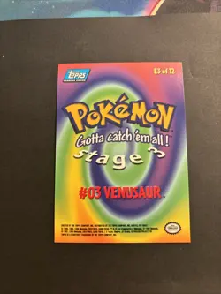Pokemon Topps Venusaur E3 of 12 Non Holo Blue Label Stage 3 #03 - Image 2