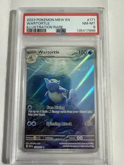 Pokemon TCG Wartortle + Squirtle 170+171/165 SV 151 PSA 8 Sequential Numbers - Image 3