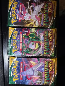 3 Packs of Pokemon TCG Sword & Shield Evolving Skies- 3 different art styles - Image 1