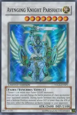 *** AVENGING KNIGHT PARSHATH *** (MP) SUPER RARE TDGS-ENSE1 YUGIOH! - Image 1