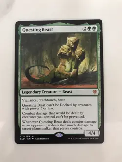 Questing Beast MTG Magic the Gathering Card NM Near Mint Throne Eldraine ELD - Image 1