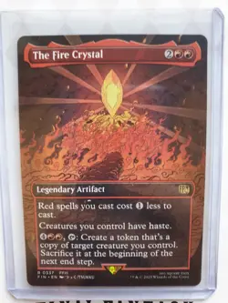 The Fire Crystal Borderless Final Fantasy MTG NM - Image 1