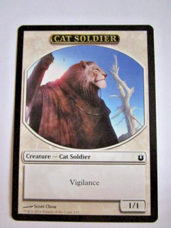 MTG Cat Soldier Token Born Of The Gods Light Play!! - Image 1