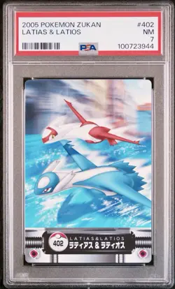 Latios Latias Pokemon Zukan Card #402 Nintendo Japanese Rare 2005 PSA 7 - Image 1