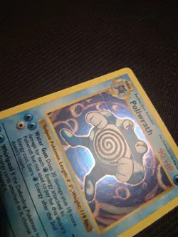 Poliwrath Pokemon TCG Base Set Holo Shadowless Rare Card 13/102 MP Condition - Image 2