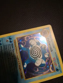 Poliwrath Pokemon TCG Base Set Holo Shadowless Rare Card 13/102 MP Condition - Image 4