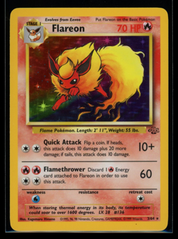 1999 Pokemon Jungle Holo #3 Flareon - Image 1