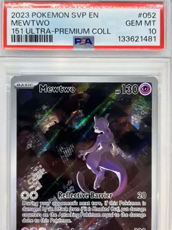 PSA 10 Mewtwo 052 151 Ultra-Premium Coll - Promo Pokemon TCG Card - Image 2