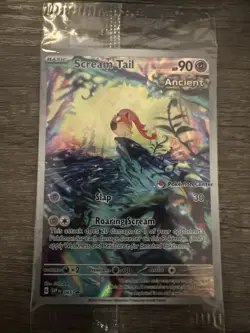Scream Tail #065 Scarlet & Violet Black Star Pokemon Center Stamped Promo SEALED - Image 1