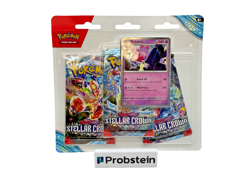 Pokemon TCG: Scarlet & Violet Stellar Crown 3-Pack Blister Pack Sealed - Image 1