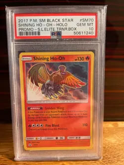 Pokemon 2017 Shining Ho-Oh Promo #SM70 PSA 10 Gem Mint 2017 - Image 1