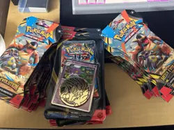 Pokemon Mega Evolution Loose Booster Pack Lot of 26 + 4 Blister coin Packs - Image 1