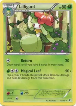 Pokemon - Lilligant - 17/149 - Rare - BW - Boundaries Crossed - NM - Image 1