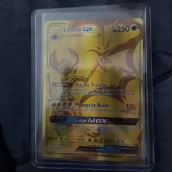 Pokemon TCG Lunala GX 172/156 Full Art Gold Hyper Rare Sun & Moon NM Card 2017 - Image 1