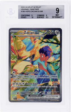 2025 Pokemon Journey Together Hop's Zacian Ex Special Illustration Rare BGS 9 - Image 1