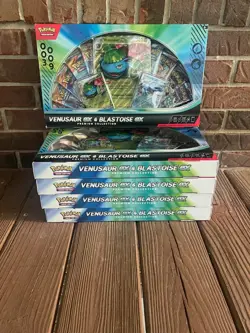 NEW-Pokemon TCG: Venusaur ex Blastoise ex Premium Collection-SET OF 5 - Image 1