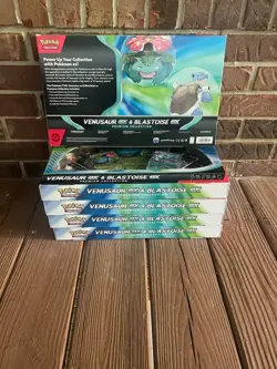 NEW-Pokemon TCG: Venusaur ex Blastoise ex Premium Collection-SET OF 5 - Image 2