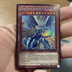 Blue-Eyes Shining Dragon LCKC-EN008 Unlimited Secret Rare NM! +Bonus FREESHIP! - Image 1