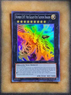Yugioh Number C107: Neo Galaxy-Eyes Tachyon Dragon PRIO-EN041 Super Rare NM - Image 1