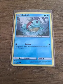 2019 Squirtle 33/214 NM Cosmos Holo Promo Unbroken Bonds Pokemon Card - Image 2
