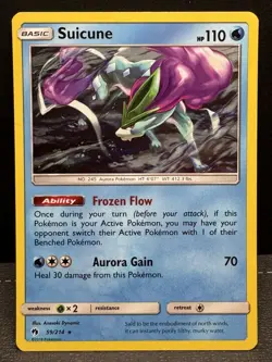 Suicune 59/214 Pokemon TCG Card: Lost Thunder Holo - Image 1