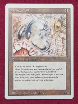 Magic The Gathering REVISED EDITION LIVING WALL artifact card MTG - Image 1