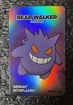 Pokemon Center x Bear Walker Gengar Skateboard Card: 0762/1250 - Image 1