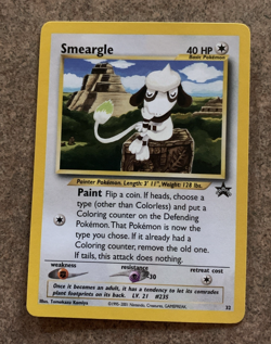 SMEARGLE 2001 POKEMON BLACK STAR PROMO CARD #32 NM - Image 1
