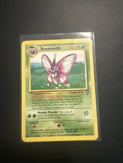 Venomoth Pokemon Card 31/130 Non Holo Rare Vintage 1999 Unlimited Base Set 2 LP - Image 1