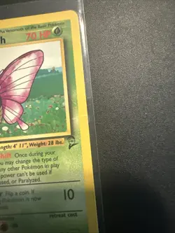 Venomoth Pokemon Card 31/130 Non Holo Rare Vintage 1999 Unlimited Base Set 2 LP - Image 2