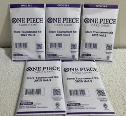 5 Pack Lot of One Piece Card Game Store Tournament Kit 2025 Vol. 3 - Image 1