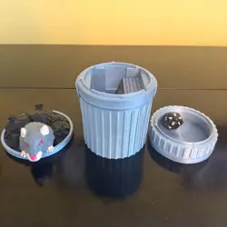 Rat trash can MTG Deck Box | Pokemon | YuGiOh | Commander | Deck Box for 100 Car - Image 2