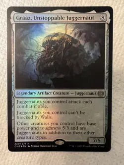 MTG Graaz, Unstoppable Juggernaut (229/493) Phyrexia All Will Be One NM FOIL - Image 1