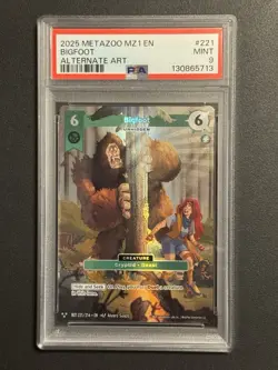 Bigfoot Alt Art 221/214 MetaZoo 2025 Base Set Alternate Art PSA 9 MINT - Image 1