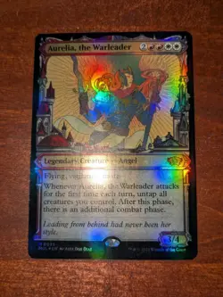 MTG: Aurelia, the Warleader SHOWCASE FOIL, NM March of the Machine Creature Card - Image 1