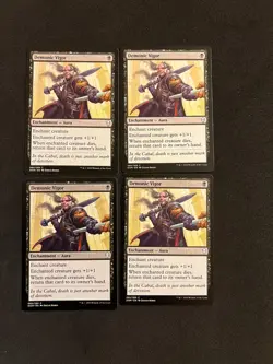x4 Demonic Vigor [Dominaria] Magic MTG Cards NM/LP - Image 1