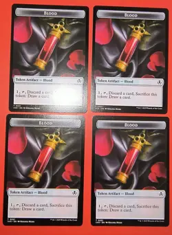 4X SET- MAGIC: INNISTRAD REMASTERED, TOKEN ARTIFACT, BLOOD 0021 / /CLUE 0022 - Image 2