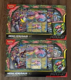 Lot of 2 - Pokemon Mega Venusaur ex Premium Collection Boxes - Brand New Sealed - Image 1