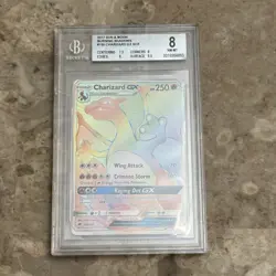 PSA 8 Charizard GX (Secret) Full Art 150/147 Pokemon S&M: Burning Shadows 2017 - Image 1