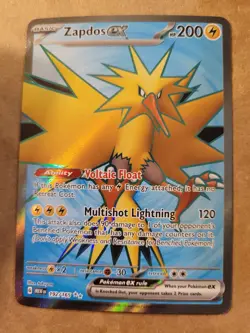 Zapdos EX 192/165 Sv: Scarlet & Violet Holo Foil Full Art Pokemon LP/NM - Image 1