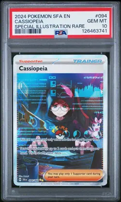 2024 POKEMON SFA EN-SHROUDED FABLE SPECIAL ILLUSTRATION RARE CASSIOPEIA PSA 10 - Image 1