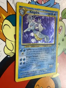 2000 Pokemon Neo Genesis KINGDRA HOLO (SWIRL) 8/111 RARE LP! - Image 2