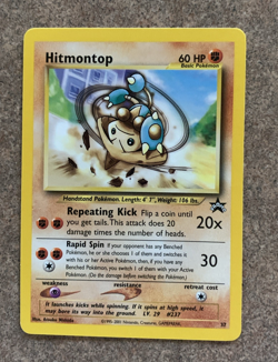 Hitmontop Pokemon WOTC Black Star Promo # 37 HP 60 NM - Image 1