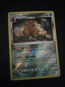 Pokemon TCG Alolan Dugtrio Sun & Moon Base Set 87/149 Reverse Holo NM - Image 1