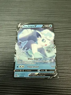 Pokemon Alolan Vulpix V 033/195 Swsh12: Sword & Shield - Silver Tempest Holo NM - Image 1